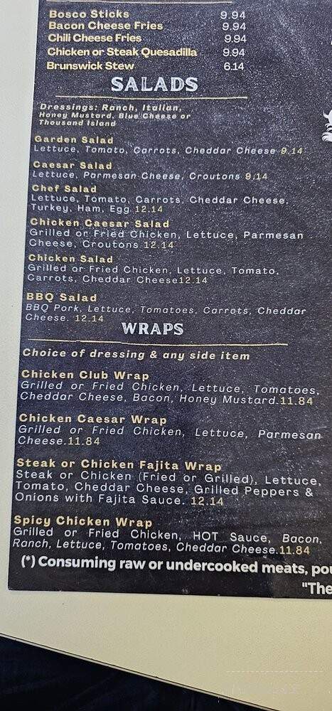 Andrew's Family Restaurant - Wingate, NC menu_pic