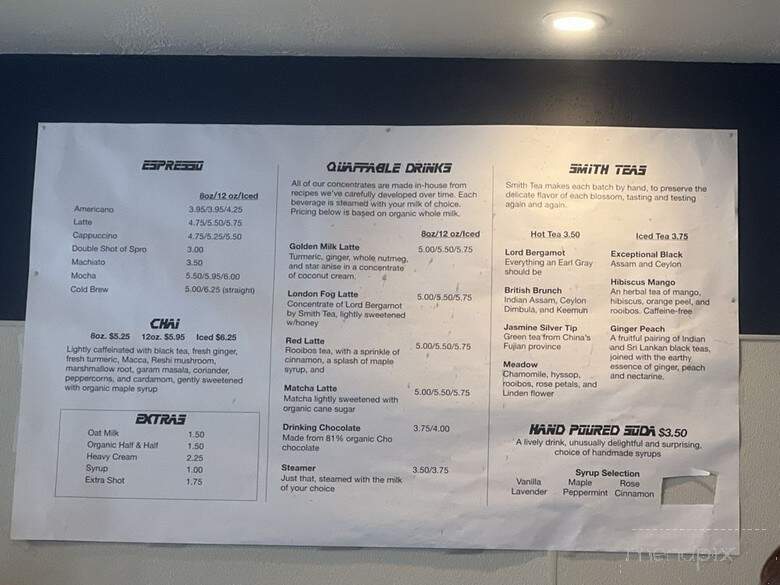 Outer Heaven Espresso - Nevada City, CA menu_pic