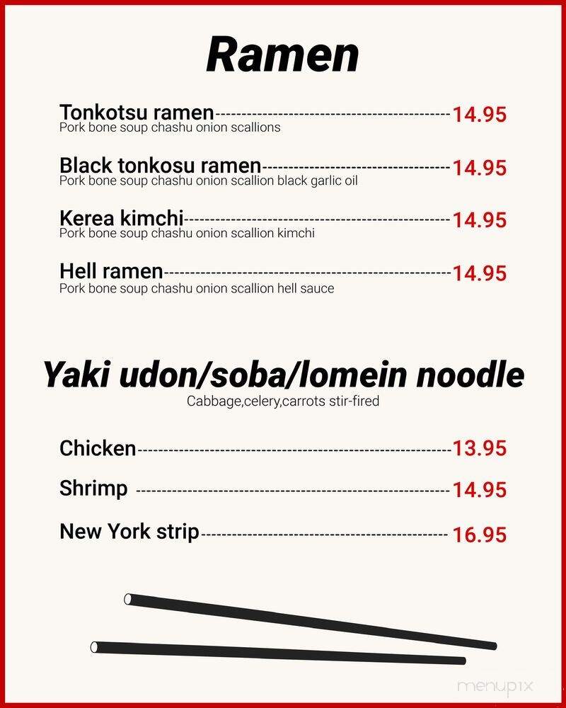 Crazy Chopsticks - Jacksonville, FL menu_pic