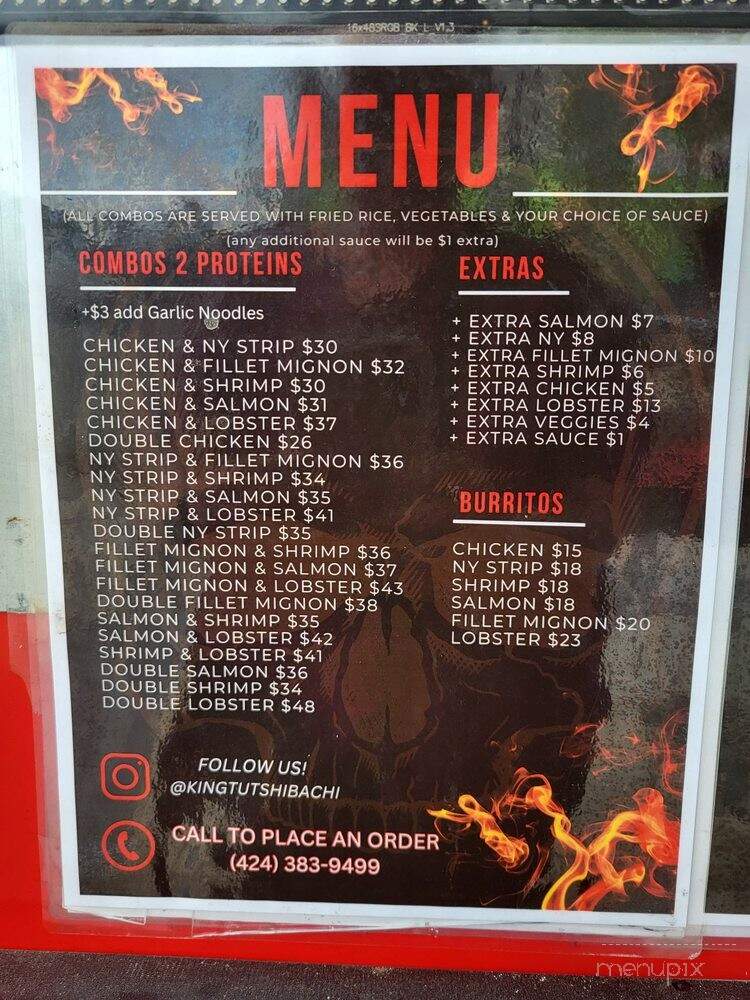 King Tuts Hibachi - Sunland, CA menu_pic