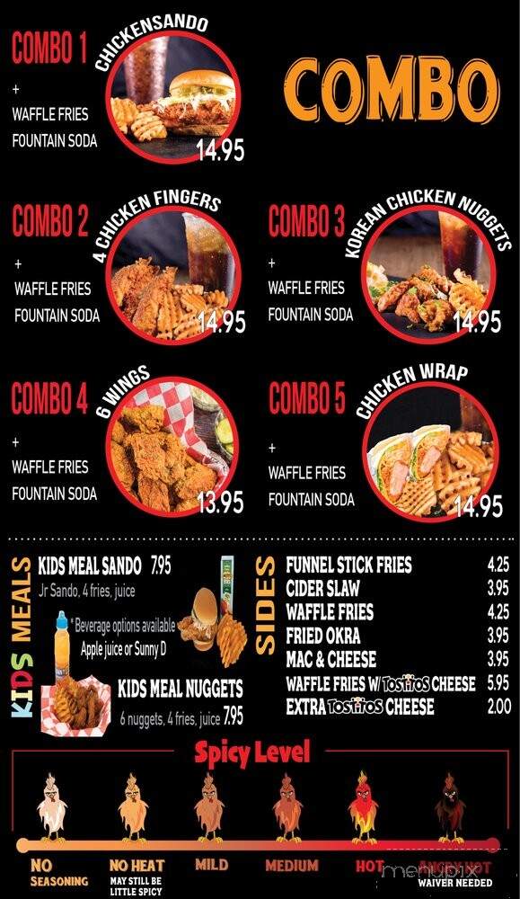 Hangry Joe's Hot Chicken - Manassas, VA menu_pic