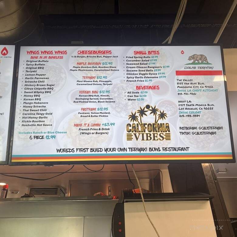 Cali's Teriyaki - Los Angeles, CA menu_pic