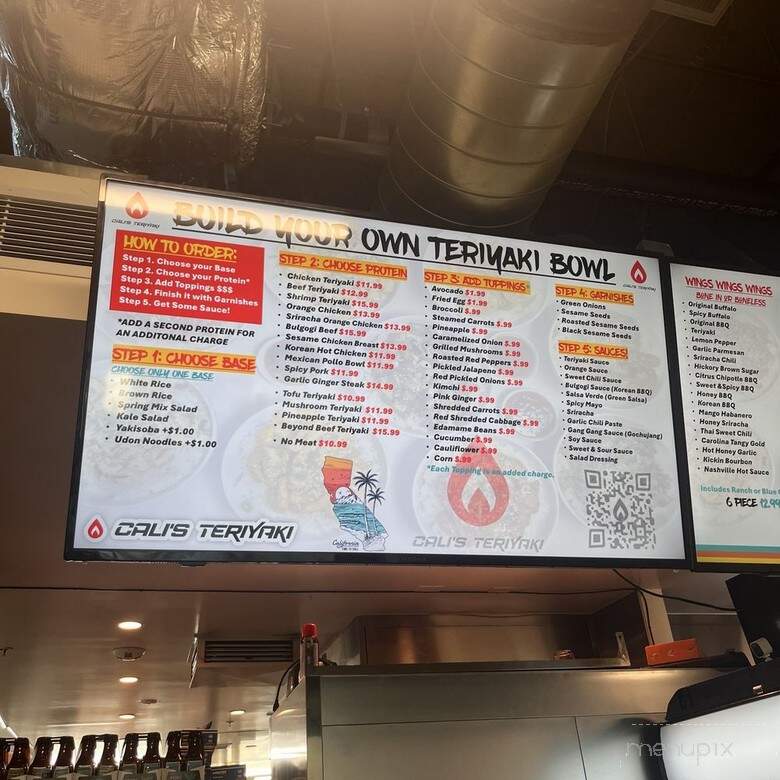 Cali's Teriyaki - Los Angeles, CA menu_pic