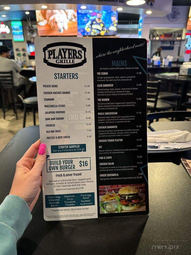 Players Grille - Jacksonville, FL menu_pic