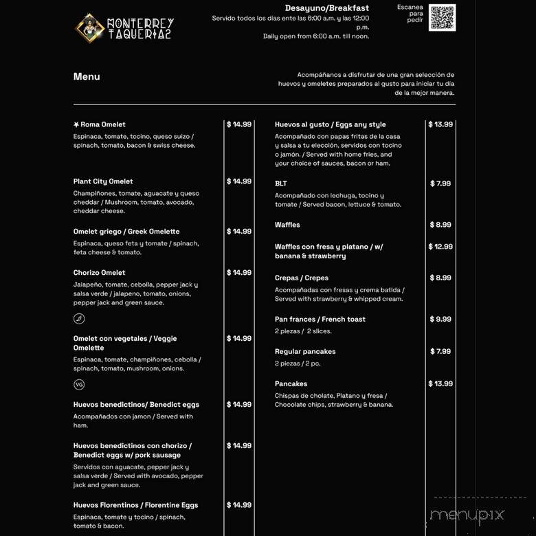 Monterrey Taqueria 2 - Lakeland, FL menu_pic