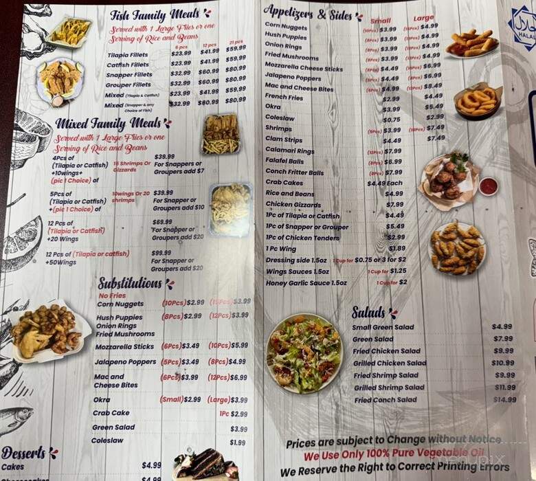 A1 Fish and Chicken - Tamarac, FL menu_pic