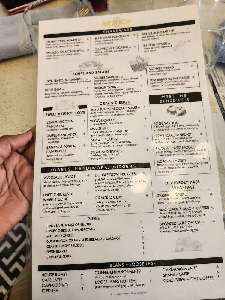 Crack'D Brunch - New Orleans, LA menu_pic