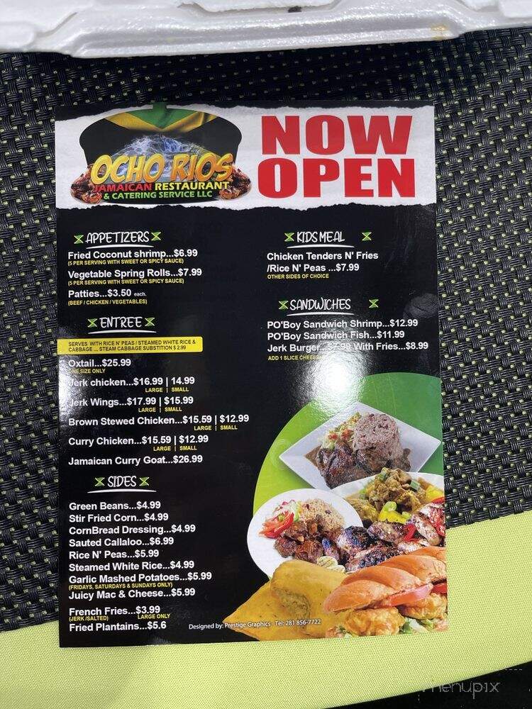 Ocho Rios - Texas City, TX menu_pic