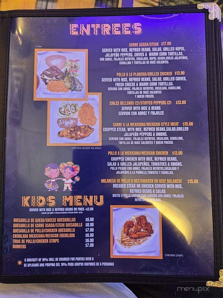 Que Padre Mexican Restaurant - Jacksonville, FL menu_pic