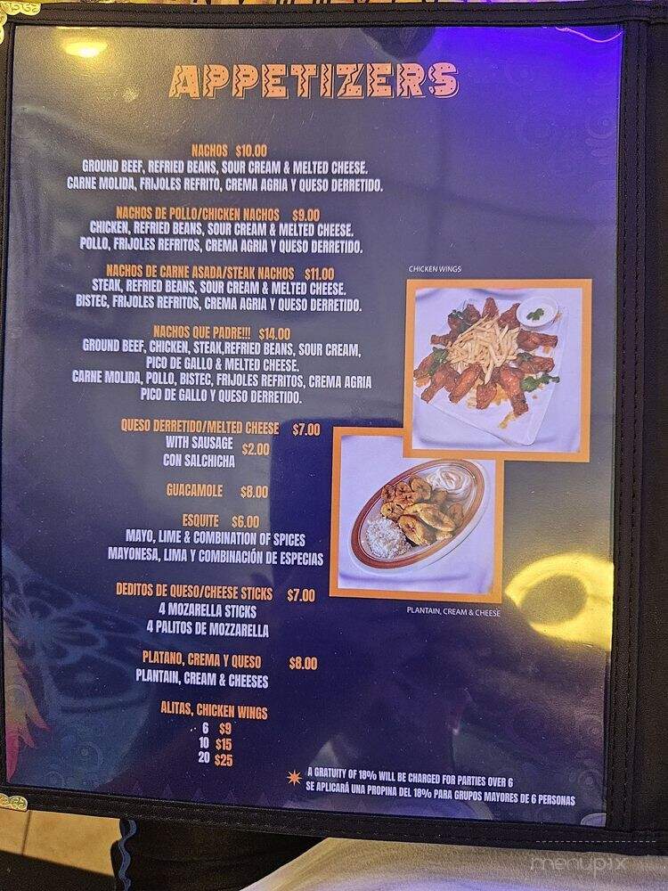 Que Padre Mexican Restaurant - Jacksonville, FL menu_pic