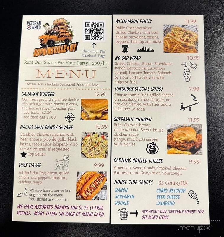 Camo Caravan - Hopkinsville, KY menu_pic