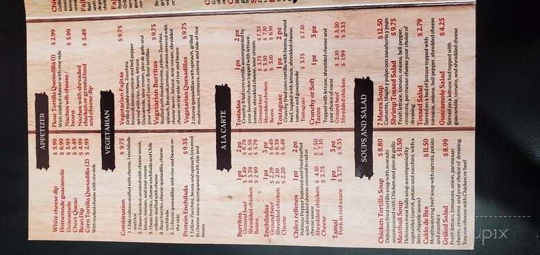 Carajillo Mexican Grill - Poteau, OK menu_pic