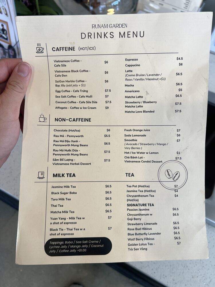 Runam Garden - Fountain Valley, CA menu_pic