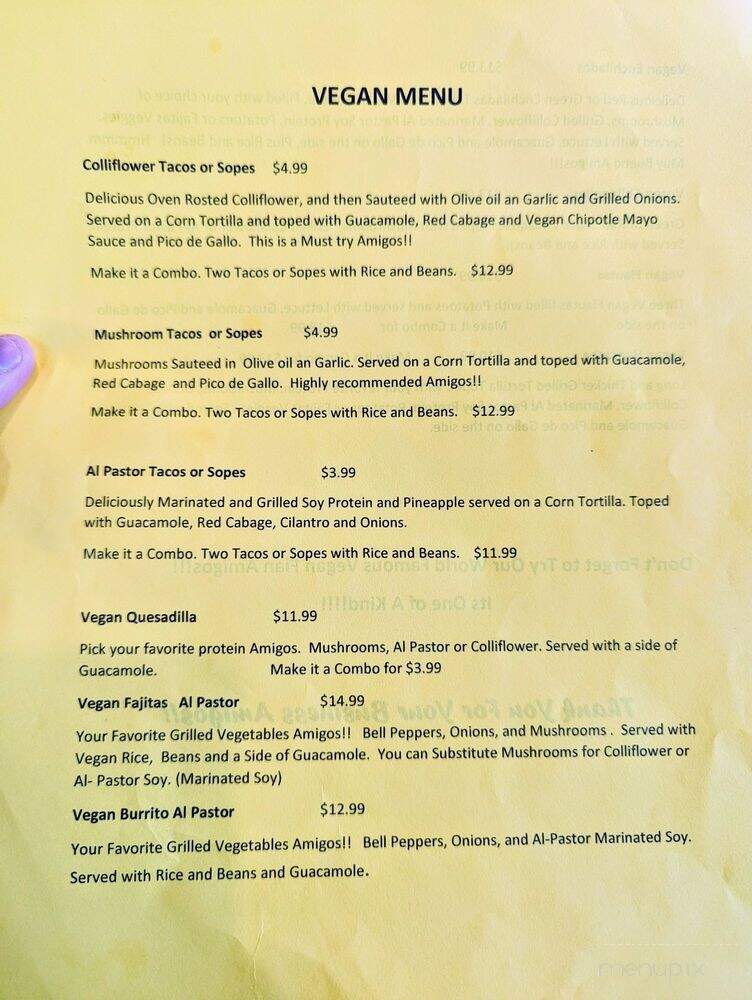 Los Dos Amigos At Panchos Kitchen - Las Vegas, NV menu_pic