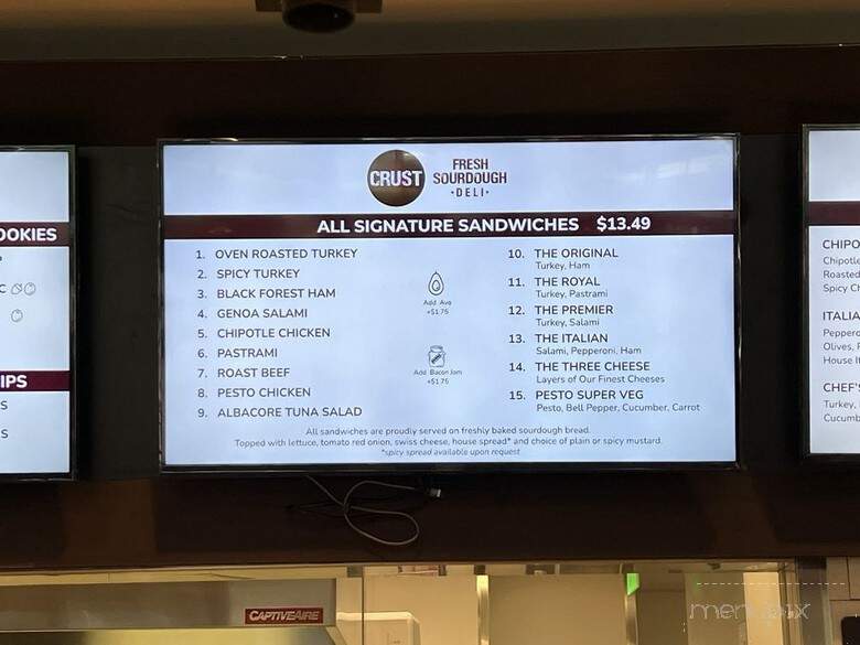 Crust- Fresh Sourdough Deli - Redwood City, CA menu_pic