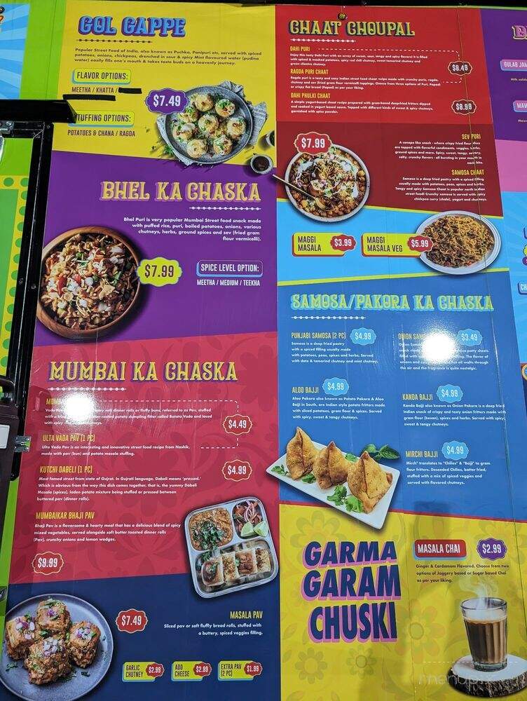 Chaat Ka Chaskaaa - Austin, TX menu_pic