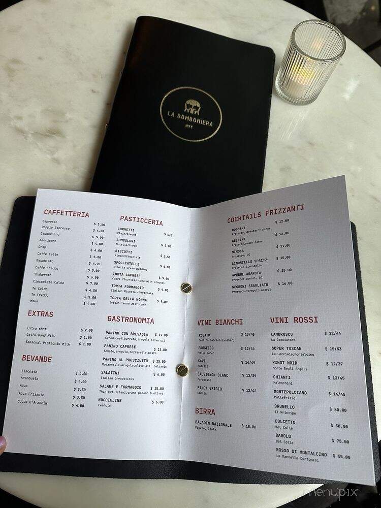 La Bomboniera - New York, NY menu_pic