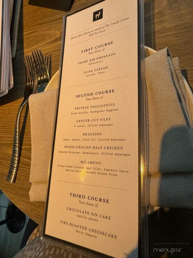The Amalfi Llama - Miami, FL menu_pic