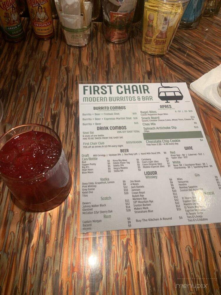 First Chair - Vail, CO menu_pic