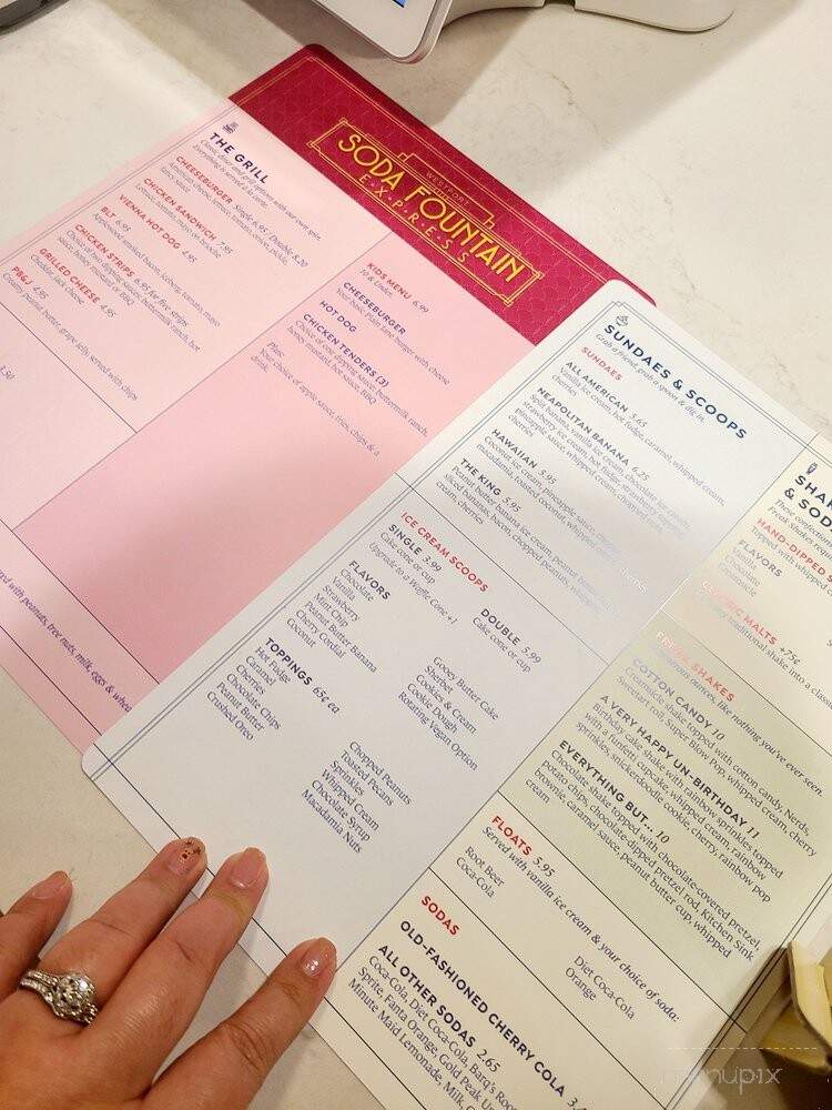 Soda Fountain Express - St. Louis, MO menu_pic
