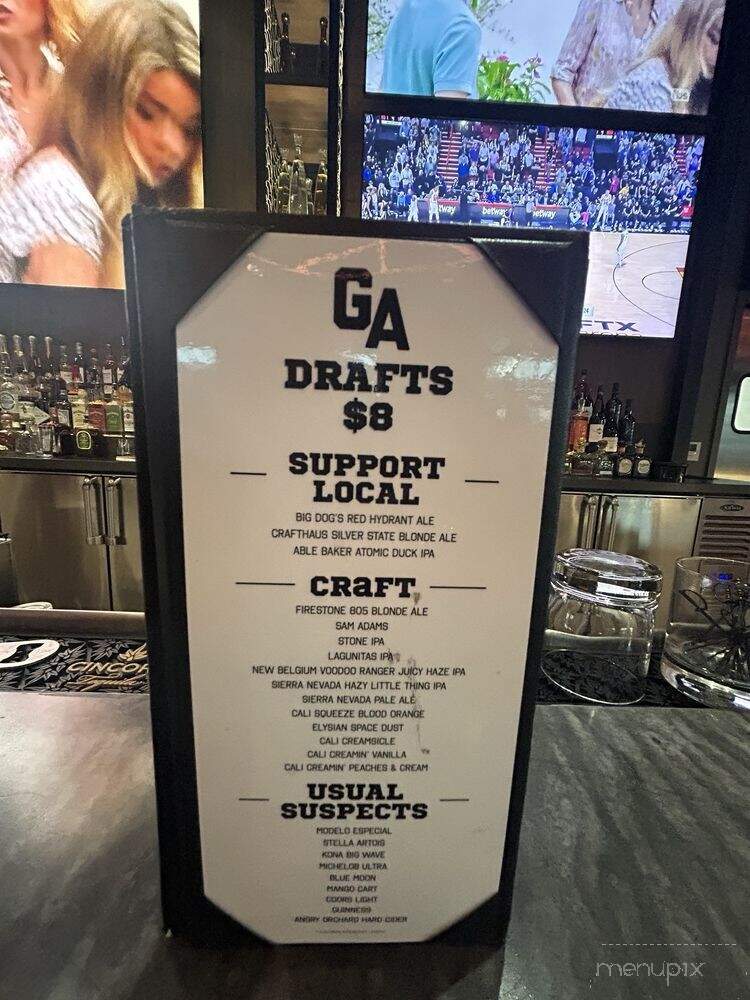 General Admission - Las Vegas, NV menu_pic