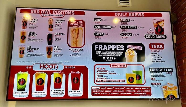 Red Owl Coffee Company - Orange Park, FL menu_pic