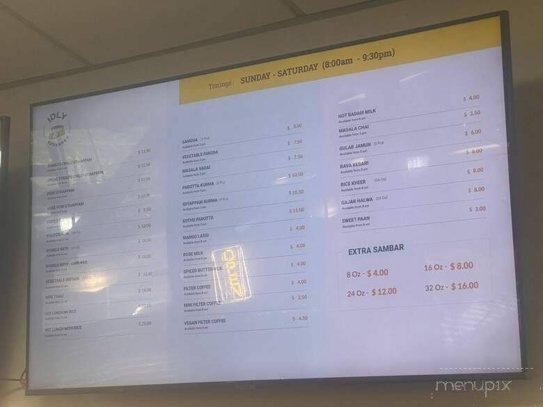 Idly Express - San Ramon, CA menu_pic