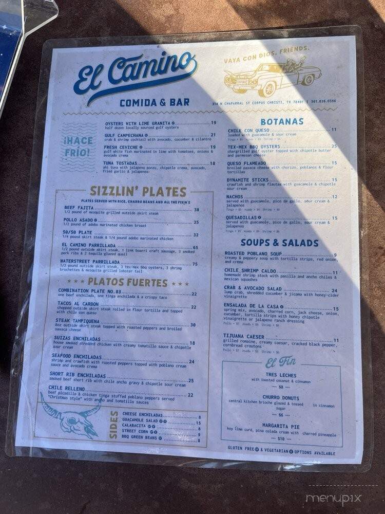 El Camino Comida & Bar - Corpus Christi, TX menu_pic
