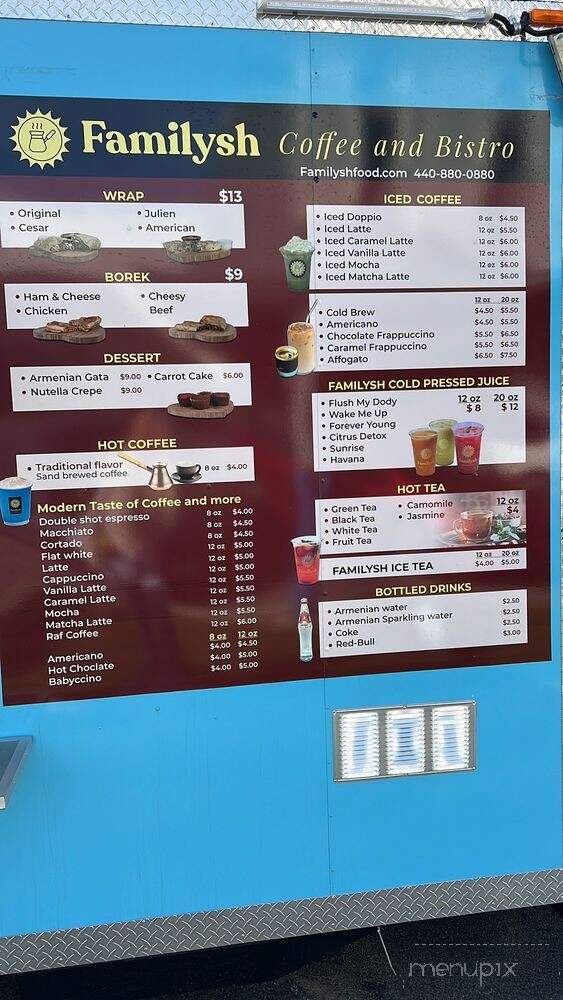Familysh Coffee and Bistro - Glendale, CA menu_pic