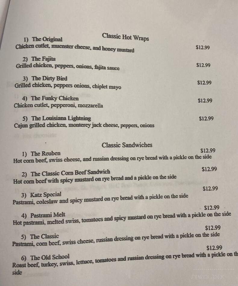 C&C Italian Deli & Sandwich Shop - Greenville, SC menu_pic