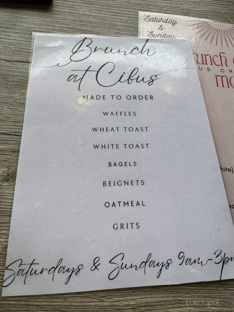 Cibus Chophouse - Hampton, VA menu_pic