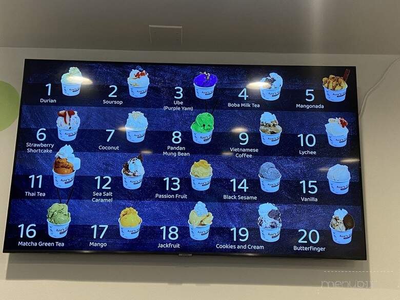 Ant's Ice Cream Coffee and Boba - Garden Grove, CA menu_pic