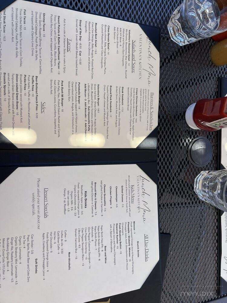 Valentinas Kitchen - American Canyon, CA menu_pic