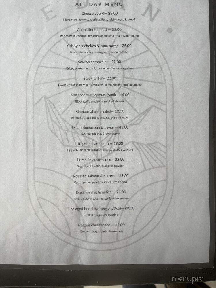 Edan Bistro - North Miami, FL menu_pic