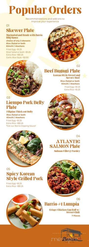 Barrio - Bellflower, CA menu_pic