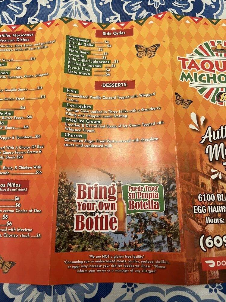Taqueria Michoacan - Egg Harbor Township, NJ menu_pic