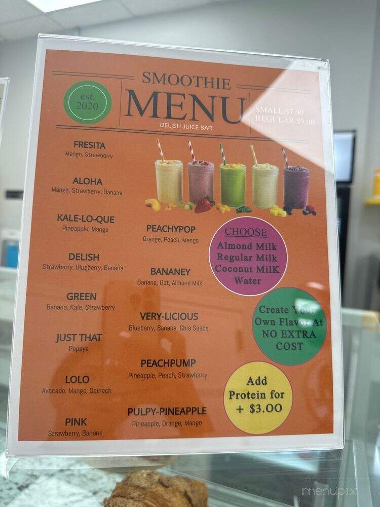 Delish Juice Bar - Jersey City, NJ menu_pic