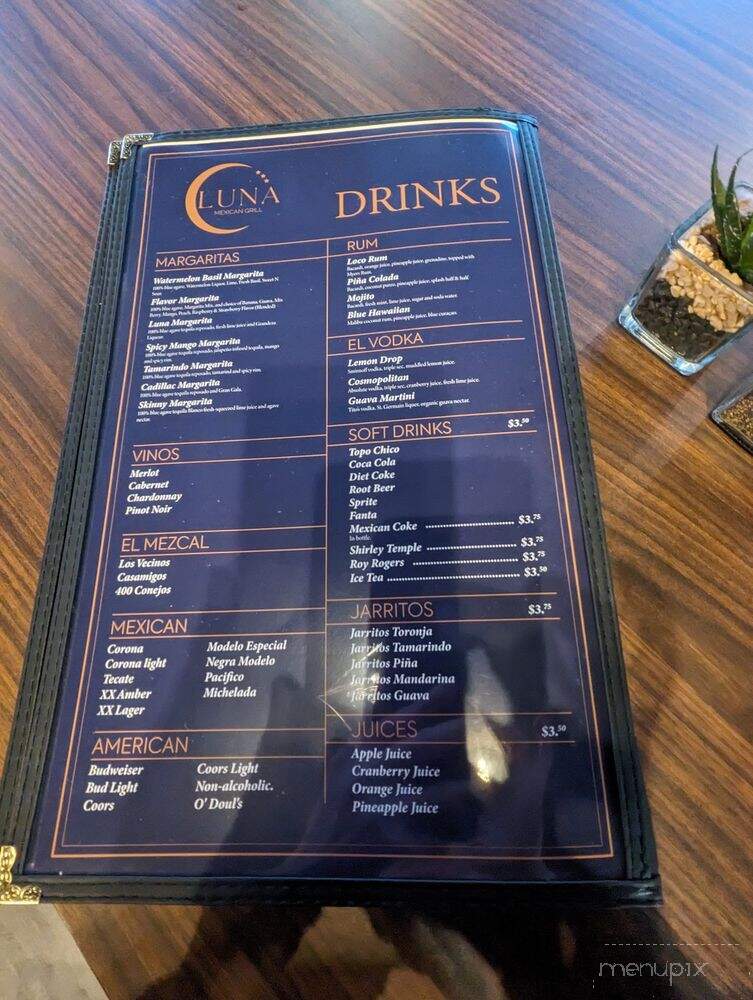 Luna Mexican Grill - Everett, WA menu_pic