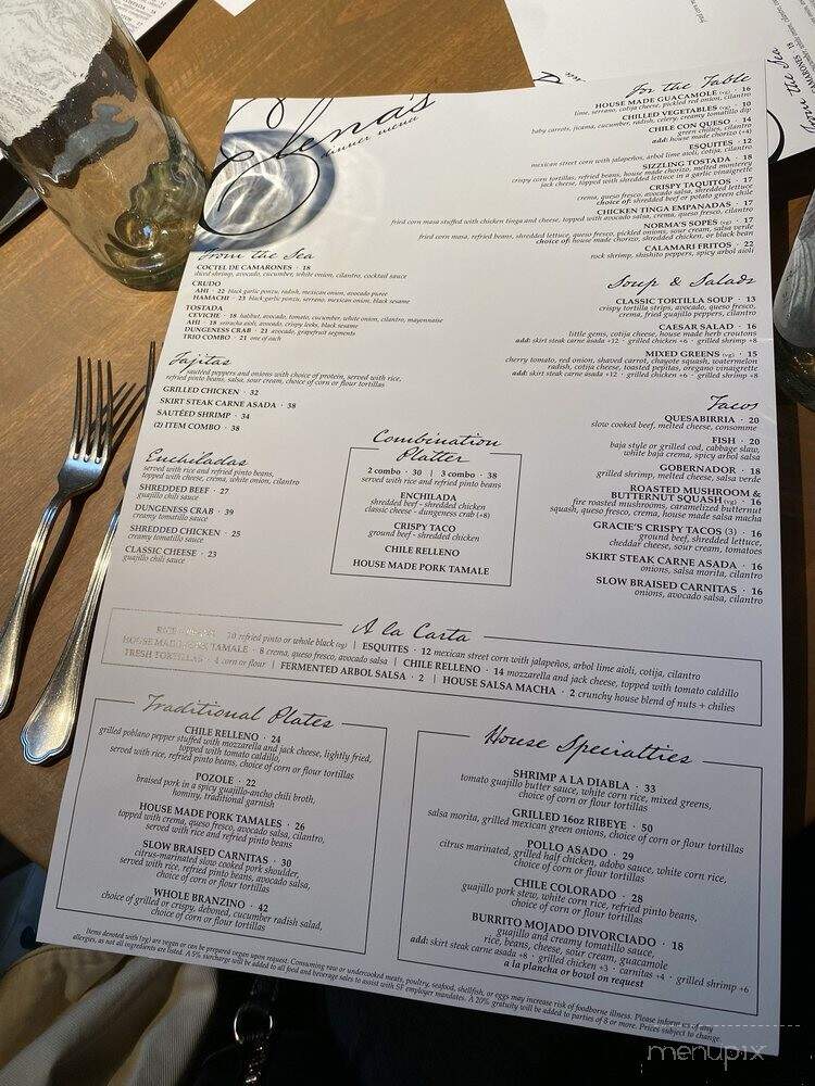 Elena's Mexican Restaurant - San Francisco, CA menu_pic