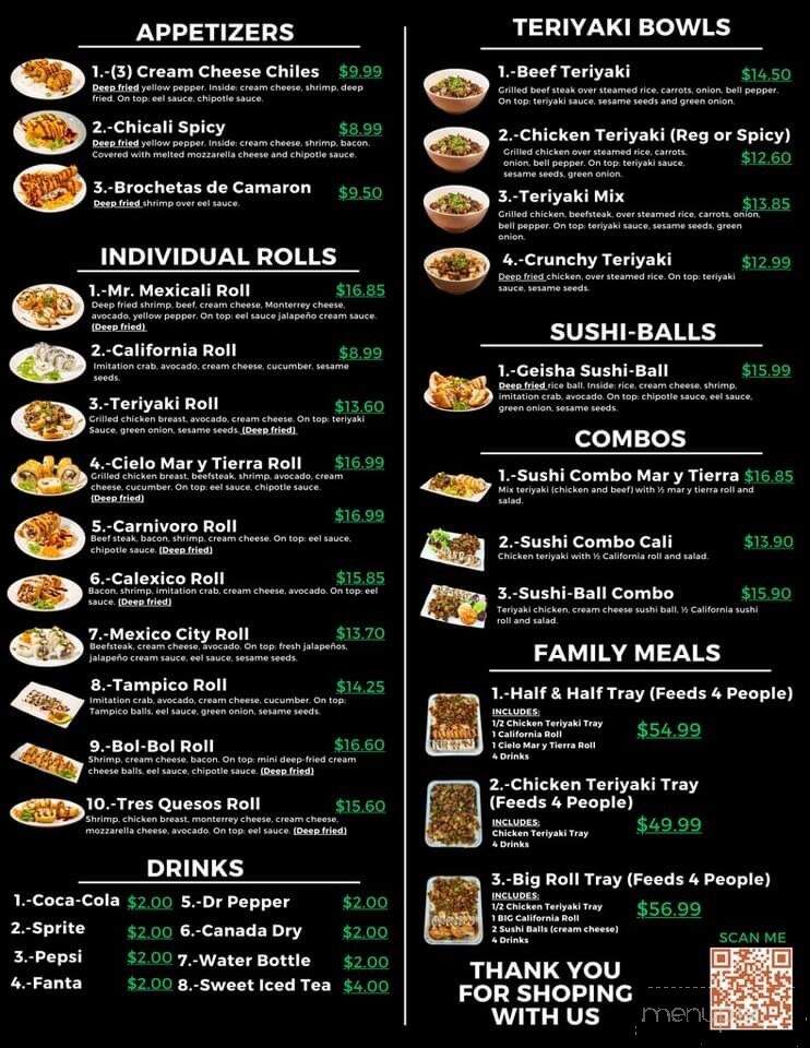Mr. Mexicali Roll - Valley Center, CA menu_pic