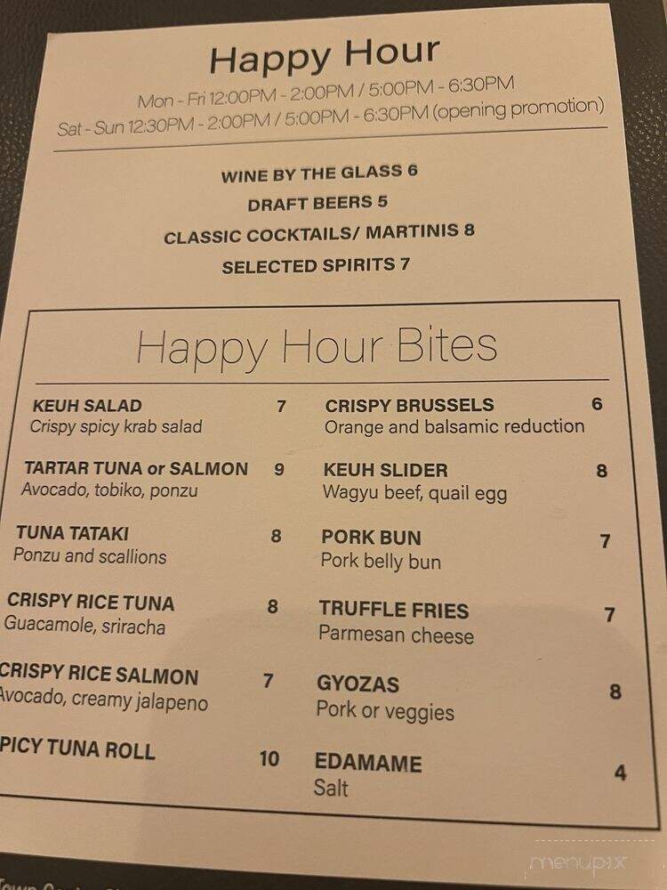 Ke uH - Boca Raton, FL menu_pic