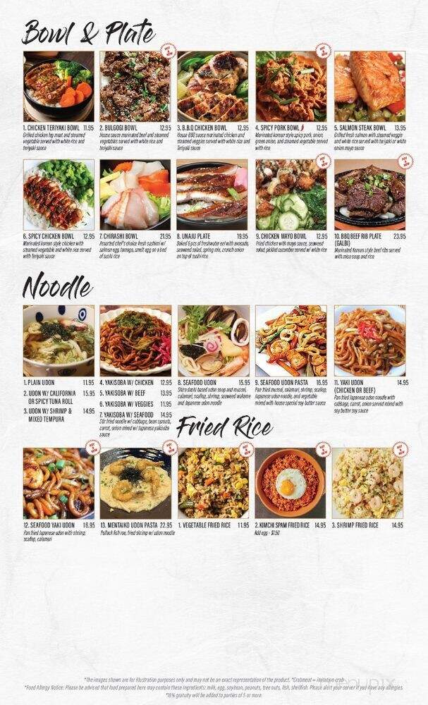 Tokyo Haus - Los Angeles, CA menu_pic