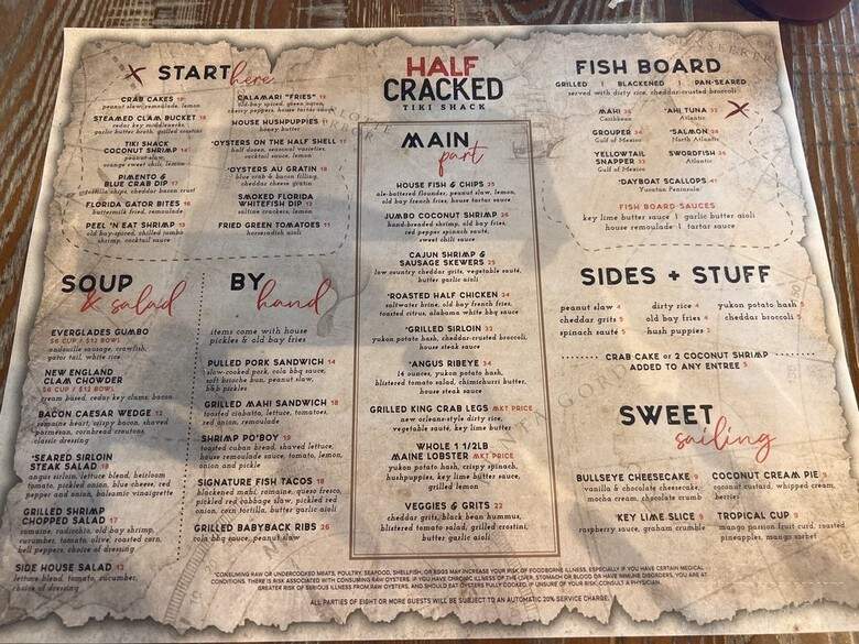 Half Cracked Tiki Shack - Port Charlotte, FL menu_pic