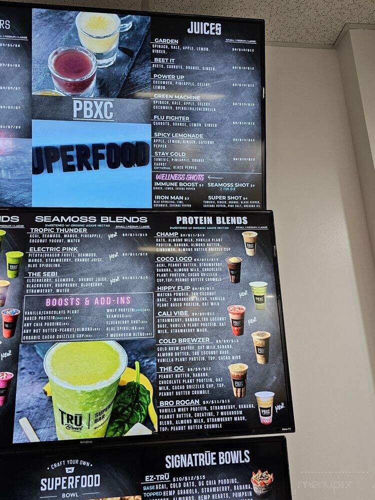 TRU Bowl Superfoods Bar - Upland, CA menu_pic