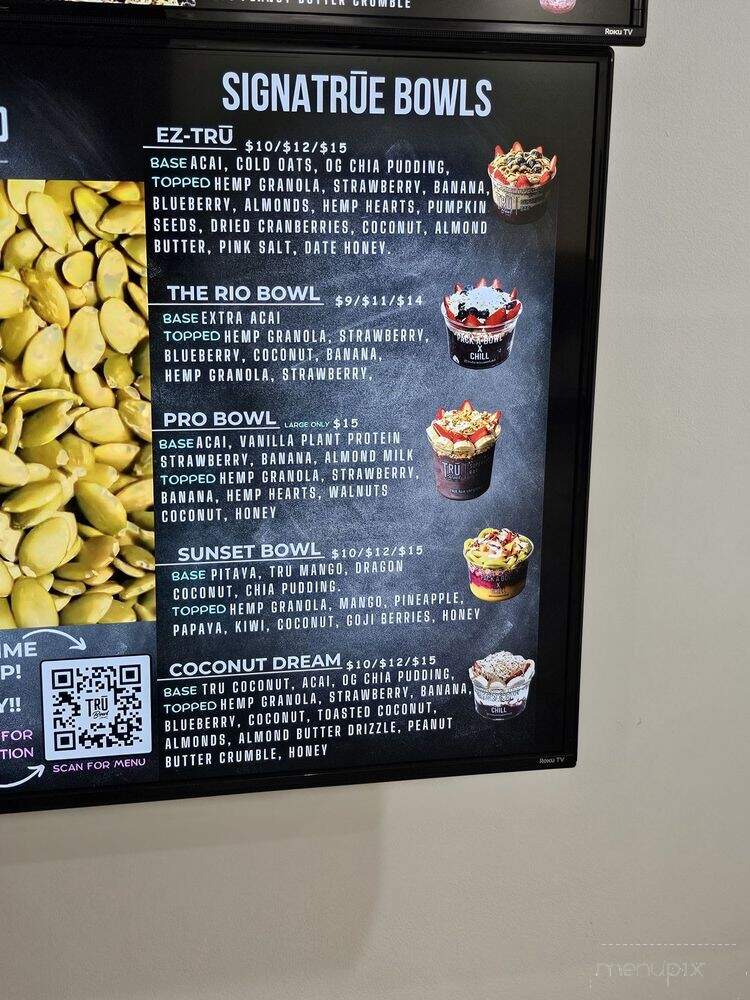 TRU Bowl Superfoods Bar - Upland, CA menu_pic
