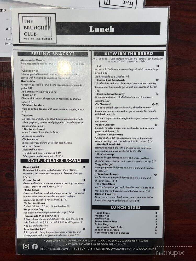 The Brunch Club - Dover, NH menu_pic