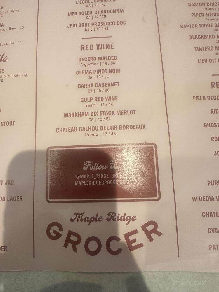 Maple Ridge Grocer - Tulsa, OK menu_pic