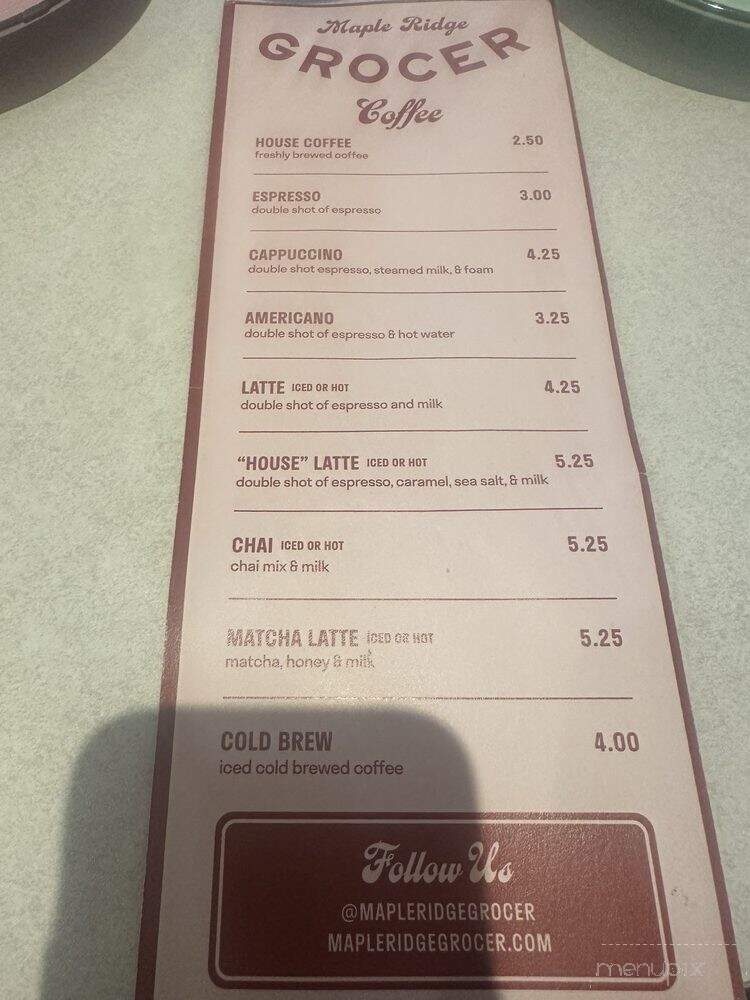 Maple Ridge Grocer - Tulsa, OK menu_pic