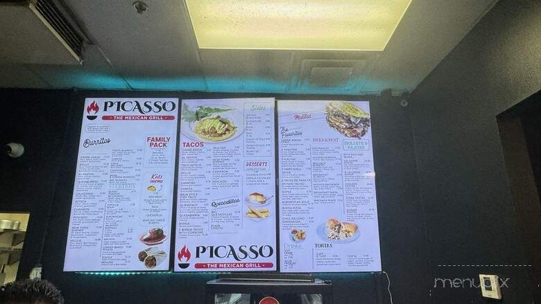 Picasso the Mexican Grill - Wildomar, CA menu_pic