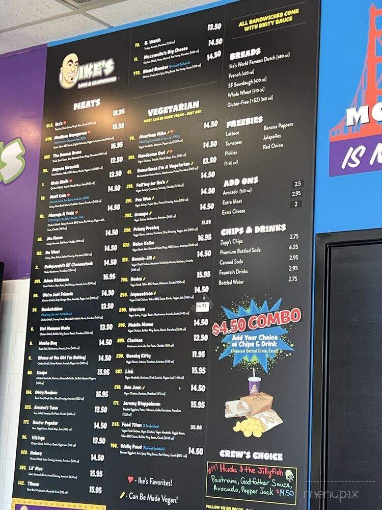 Ikes Love & Sandwiches - Fremont, CA menu_pic
